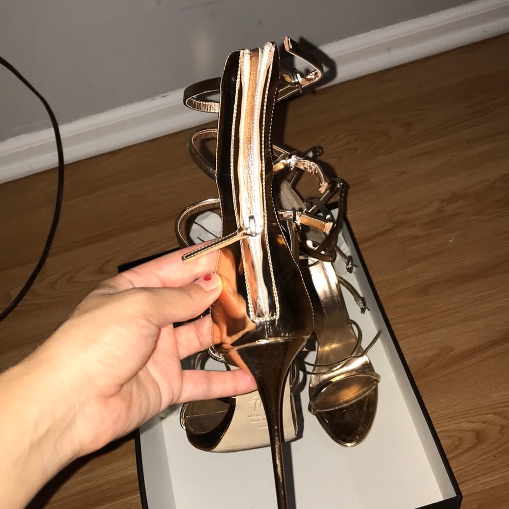 Giuseppe zanotti shooting Ramino sandals gold - Picture 5 of 8